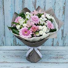 Букет цветов из:  Герберы, Альстромерии и Хризантемы #REPLACE_PRED# Мегете