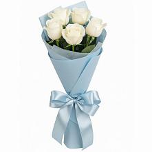 Букет 5 Белых роз Проуд #REPLACE_PRED# Мегете