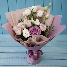 Букет цветов из:  Розы и Лизиантусы в Мегете