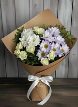 Букет цветов из:  Хризантемы и Розы в Мегете