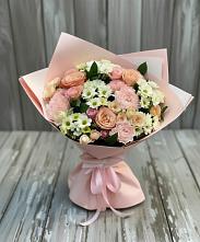 Букет цветов из:  Гвоздики, Розы и Хризантемы в Мегете