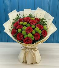 Букет цветов из:  Розы и Хризантемы в Мегете