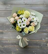 Букет цветов из:  Альстромерии, Розы и Хризантемы в Мегете
