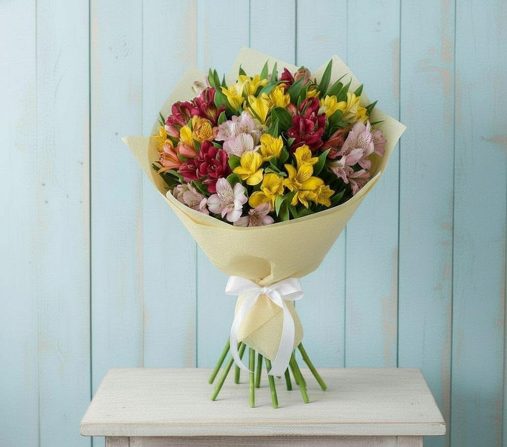 Букет цветов из: Альстромерии в Мегете