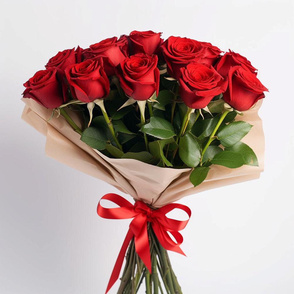 Букет 11 Красных роз Эдлесс Лав в Мегете